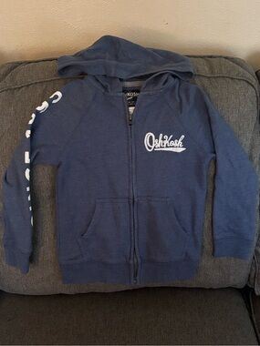 OshKosh B'gosh Navy Blue Full-Zip Hoodie with Script Logo